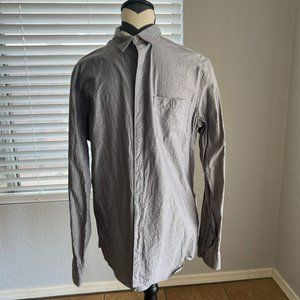 Marc Anthony Grey Button Down Slim Fit Mens Shirt (M)